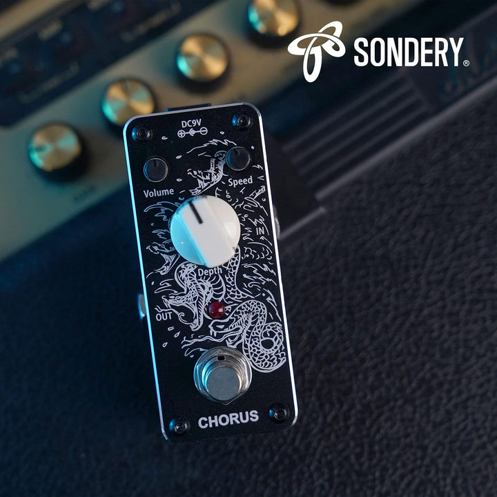 Sondery Chorus Pedal für Gitarren Mini Analog Chorus Effektpedal True Bypass Art Series