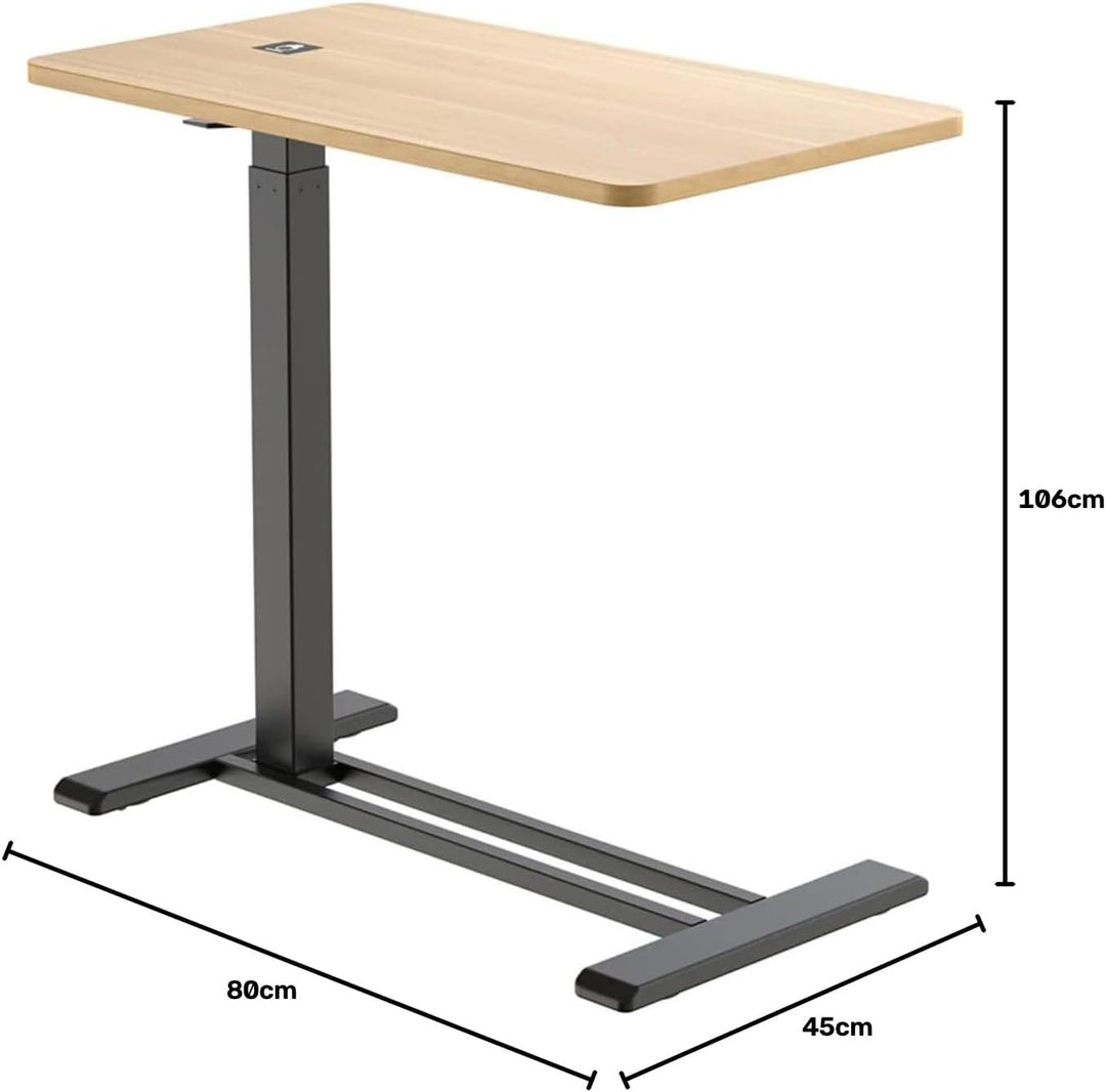 Spacetronik Höhenverstellbarer Beistelltisch mit Rollen, Mobiler Stehpult Höhenverstellbar 66–106 cm
