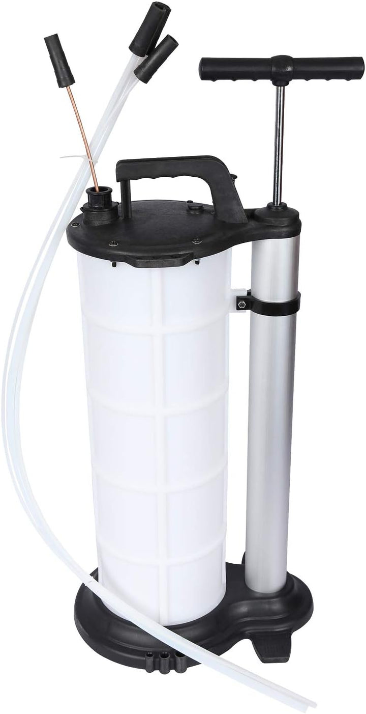 Wiltec Manueller Fluidextraktor mit 9 Liter Tank, Vakuumabsaugpumpe für Öl und andere Flüssigkeiten