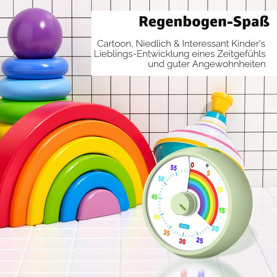 Visueller Timer für Kinder, 60-Minuten Countdown für Klassenzimmer Büro Küche, Schreibtisch Timer Ki