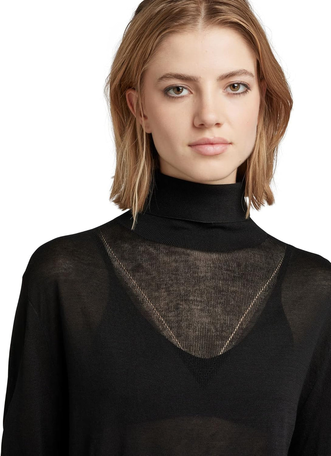 G-Star Damen Core Roll Neck Knitted Sweater XXS Schwarz (Dk Black D21961-d166-6484), XXS Schwarz (Dk