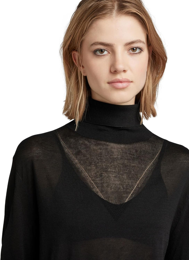 G-Star Damen Core Roll Neck Knitted Sweater XXS Schwarz (Dk Black D21961-d166-6484), XXS Schwarz (Dk