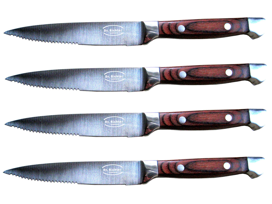 Dr. Richter® Steakmesser "Nebraska", geschmiedet, 4er-Set, hochwertige Ausführung