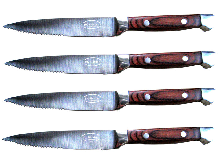 Dr. Richter® Steakmesser "Nebraska", geschmiedet, 4er-Set, hochwertige Ausführung