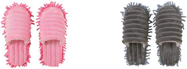 1 Paar Bodenwischer Lazy Slippers Hausschuhe Mop Schuhe Reinigungspantoffeln Putzschuhe Microfaser S