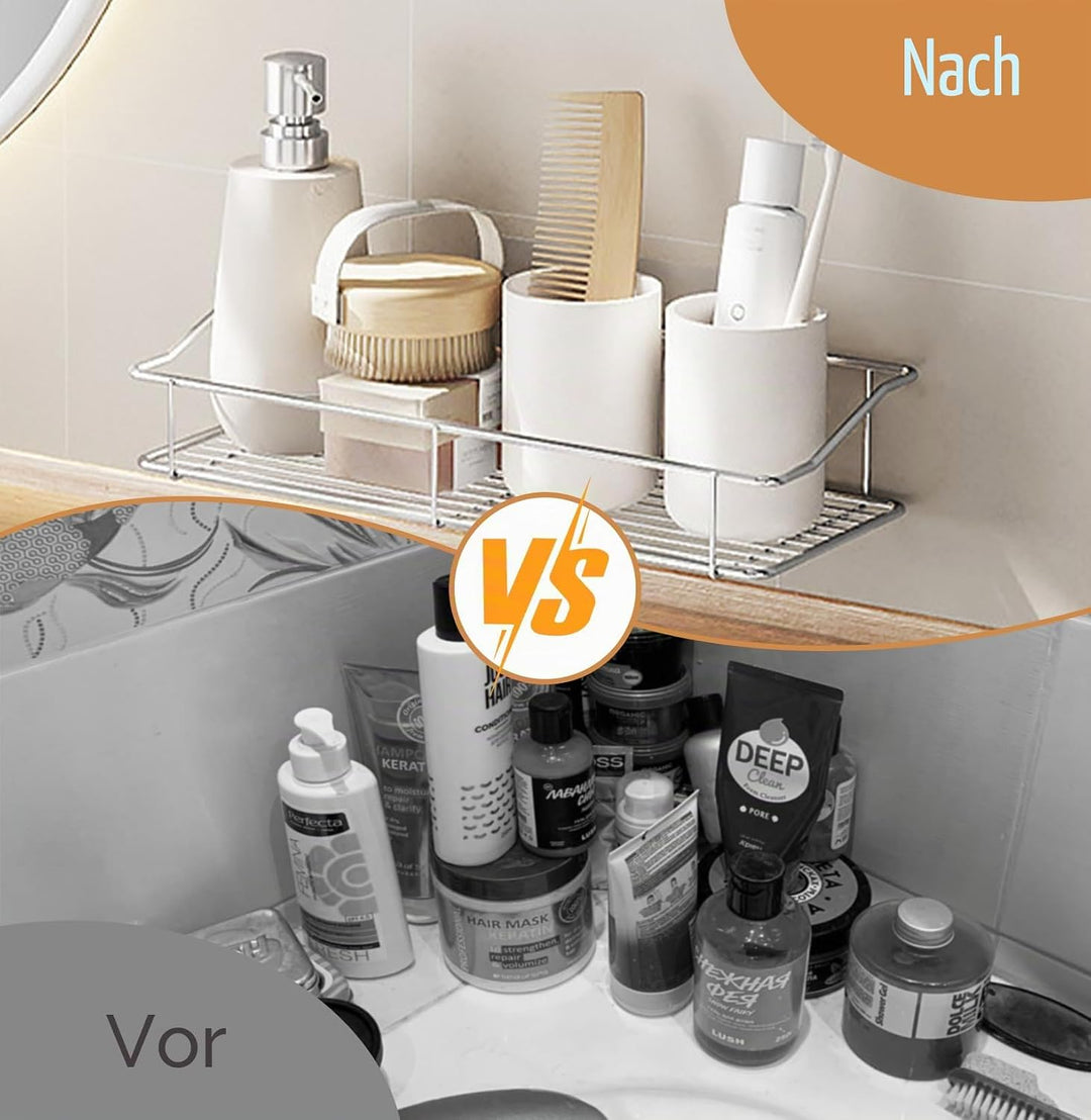 Duschkörbe Ablagen Wandablage Badezimmer Küche Caddy Duschkorbe Badregal Selbstklebend Ohne Bohren D