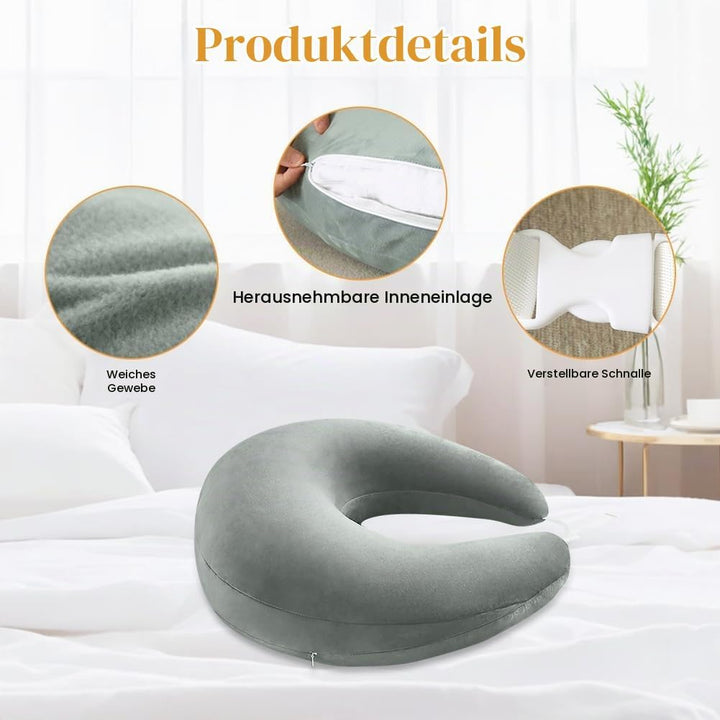 CEWROM Ergonomisches Crealis-Kissen, Schosskissen Lesekissen, Tragbar Häkelkissen Stützkissen, Leich