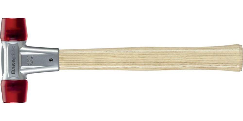 Halder SIMPLEX-Schonhammer, Nylon; mit Tempergussgehäuse und hochwertigem Holzstiel | D=60 mm | 3008