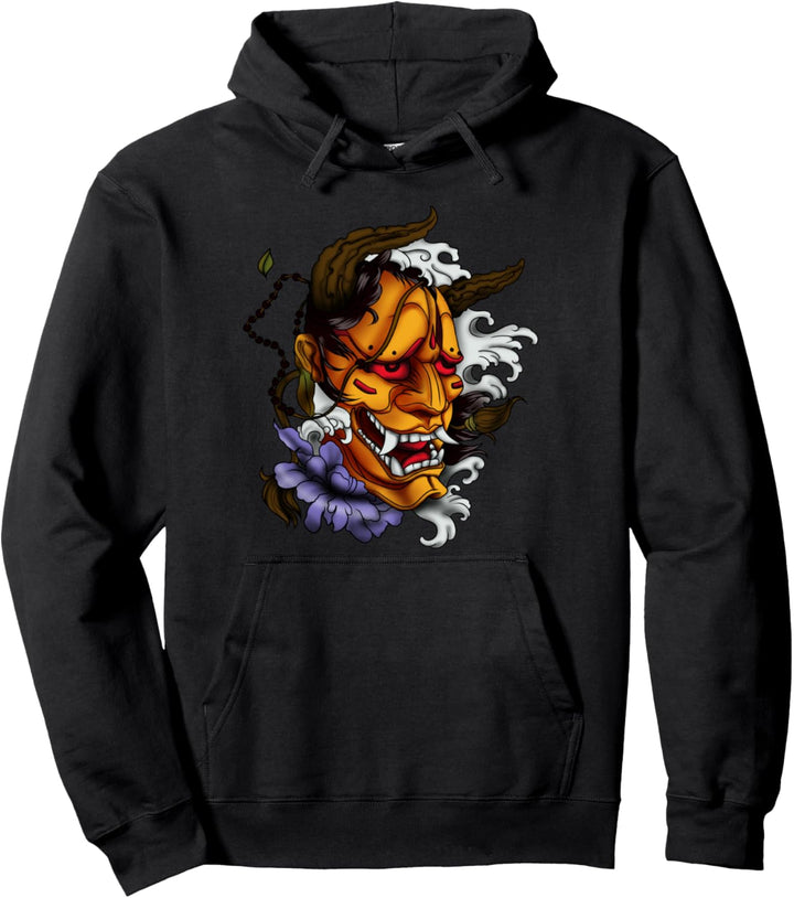 Oni Dämon Japanischer Teufel Pullover Hoodie
