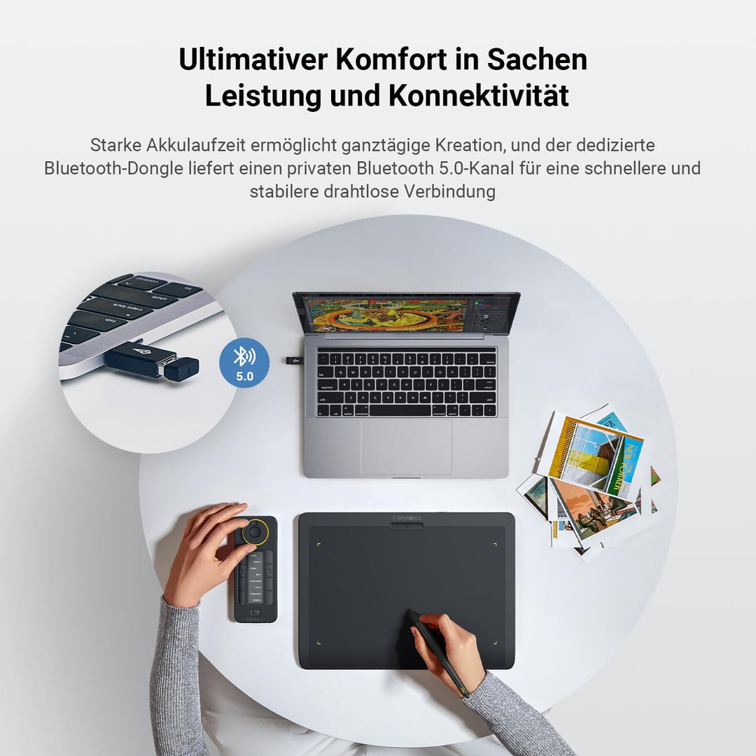 Pen Tablet Medium v2 Professionelles Grafiktablett 12 Zoll für Profi Kreative Zeichentablett mit 2 B