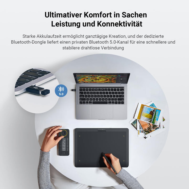 Pen Tablet Medium v2 Professionelles Grafiktablett 12 Zoll für Profi Kreative Zeichentablett mit 2 B