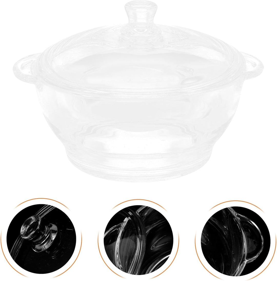 ARTIBETTER Suppenterrine aus Borosilikatglas 25 L mit Deckel Antihaftbeschichteter Glastopf mit Grif