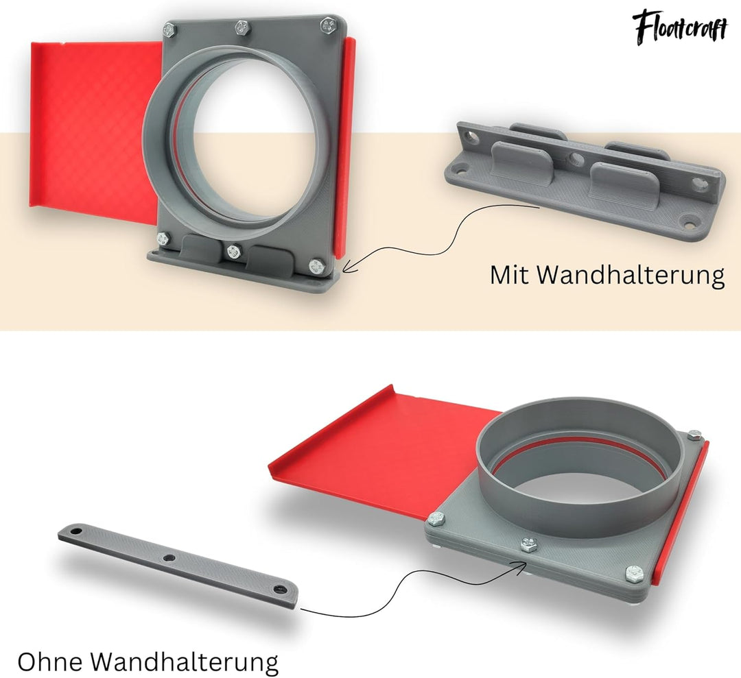 Absperrschieber DN110 für HT-Rohre – robustes Blastgate, DN110