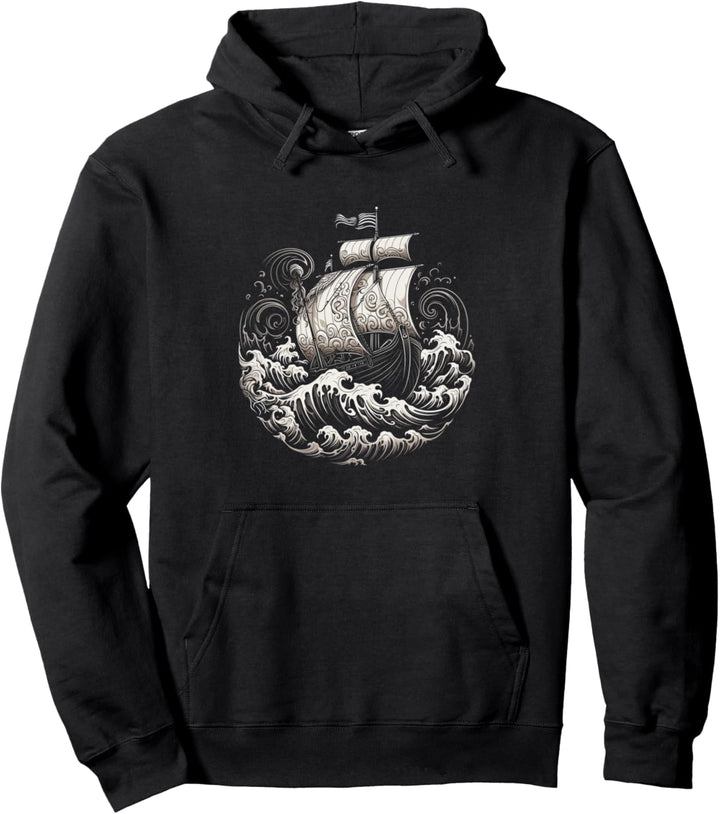 Odin Wikinger Boot Schiff Walhalla Pagan Pullover Hoodie