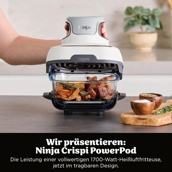 Ninja CRISPi Tragbare Heissluftfritteuse mit Tragetasche, 3,8 l & 1,4 l, 4-in-1: Heissluftfrittieren