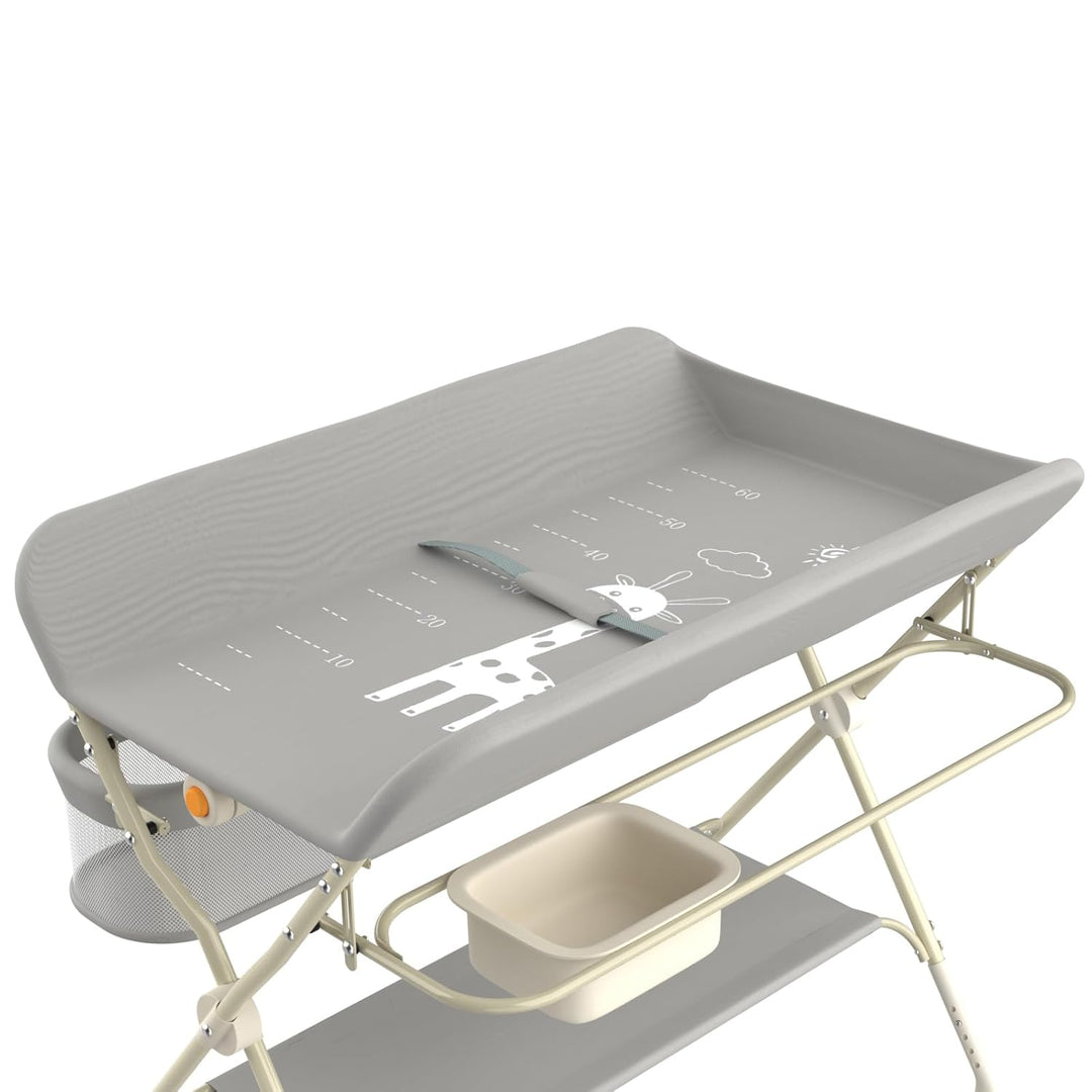 Wickeltisch, 3-in-1, Wickelkommode für Baby, von Geburt bis 12 Monate (bis 25 kg), Wickeltisch, falt