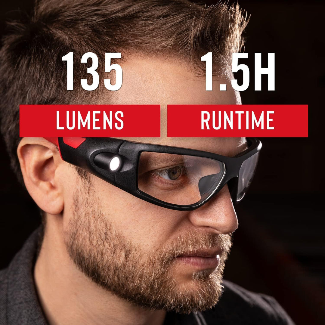 Coast SPG500 Wiederaufladbare LED-Sicherheitsbrille mit Beleuchtung, Bulls-Eye Spot-Strahl, ANSI Z87