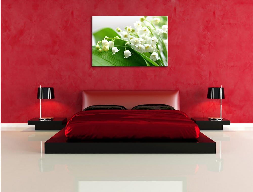 Maiglöckchen Ostern, Format: 100x70 auf Leinwand, XXL riesige Bilder fertig gerahmt mit Keilrahmen,