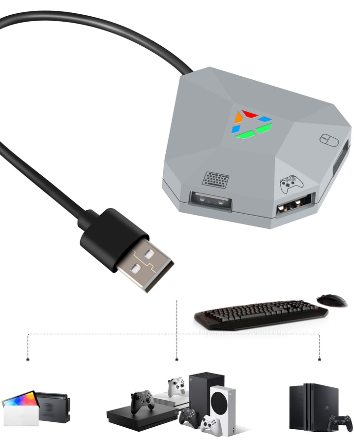 Joso Tastatur- und Mausadapter für Nintendo Switch (1. Generation & OLED), Tastatur-Konverter für Xb
