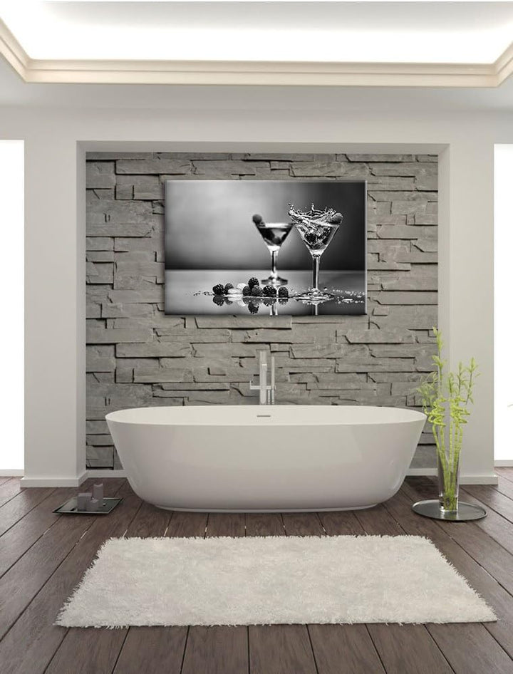 Pixxprint Coole Cocktails / 100x70cm Leinwandbild bespannt auf Holzrahmen/Wandbild Kunstdruck Dekora