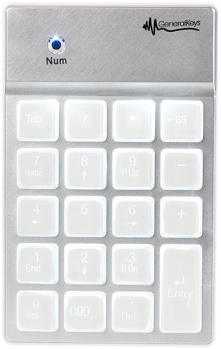 Ziffernblock: Nummernblock mit Bluetooth, 19 beleuchteten Tasten, für Mac, PC & Co. (Keypad, Nummerb