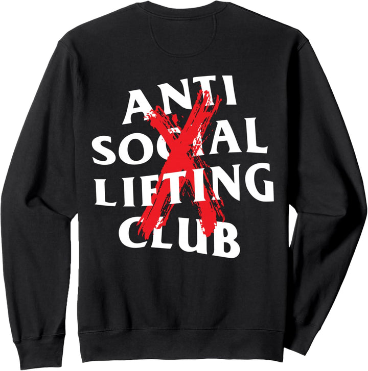 Anti Social Lifting Club: Canceled Red (vorne + hinten) Sweatshirt