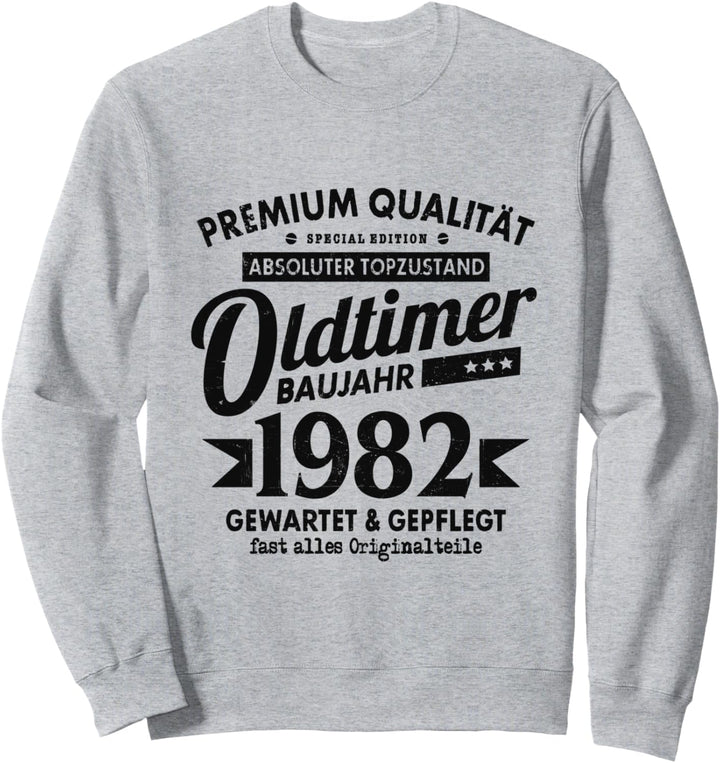 Vintage Oldtimer Baujahr 1982 Gewartet Gepflegt Geburtstag Sweatshirt