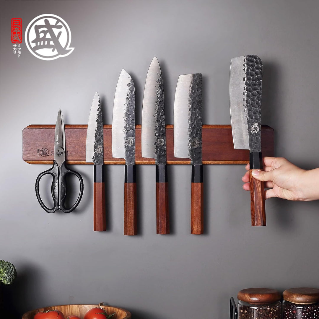 MITSUMOTO SAKARI 50 cm Magnetischer Messerhalter, Wandmontierter Küchenmesserhalter, Bohrfreier Mess