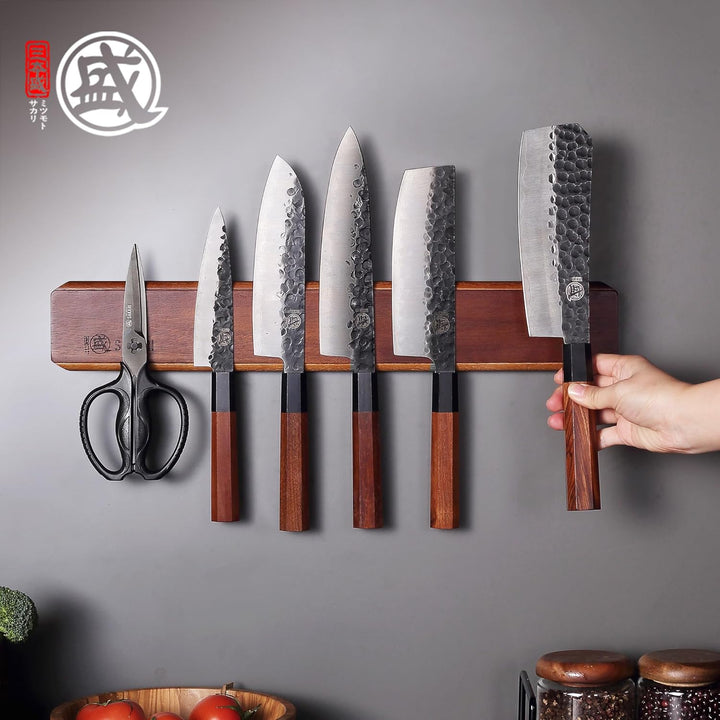 MITSUMOTO SAKARI 50 cm Magnetischer Messerhalter, Wandmontierter Küchenmesserhalter, Bohrfreier Mess