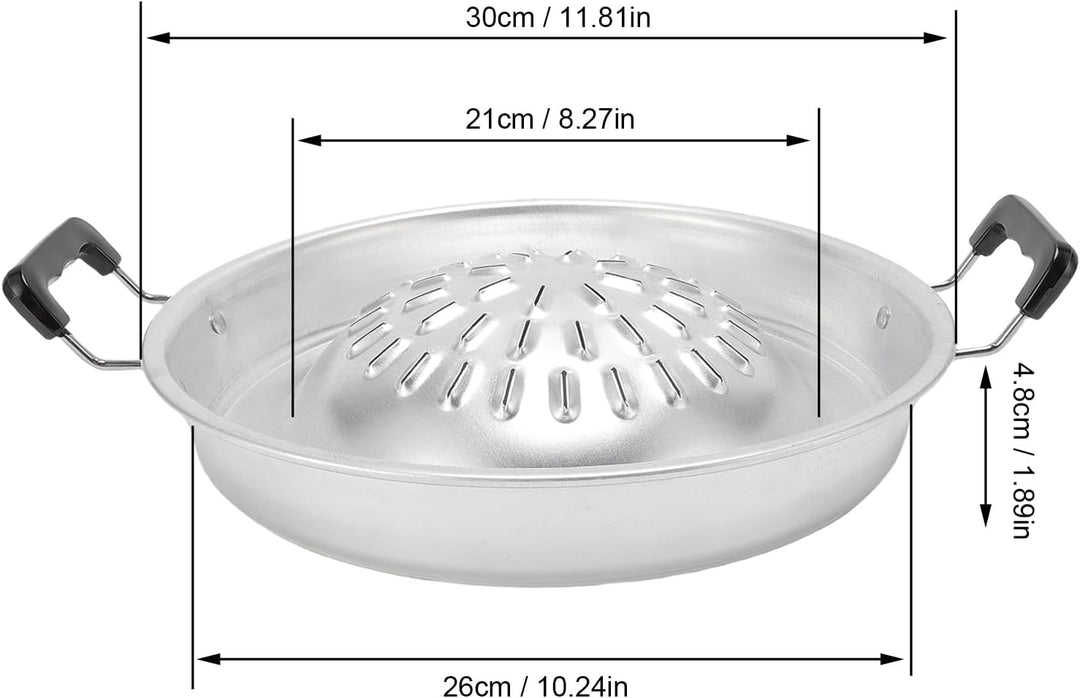 Thai Korean BBQ Grill Pfanne, 2 in 1 Sogar Heizung Heisstopf Grill Holzkohlewanne Eisen Grillschale