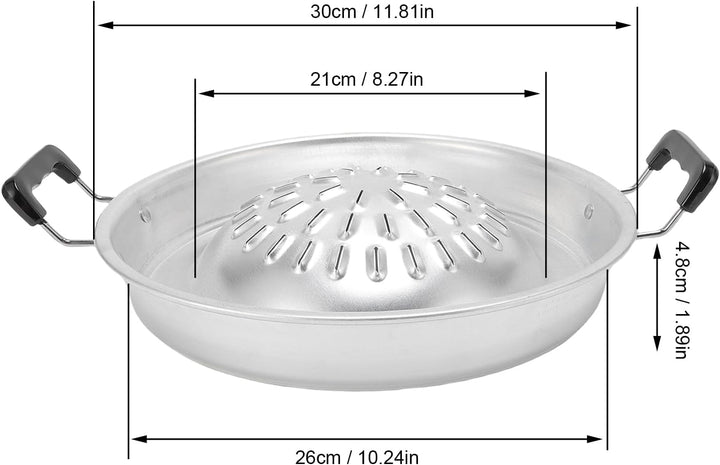 Thai Korean BBQ Grill Pfanne, 2 in 1 Sogar Heizung Heisstopf Grill Holzkohlewanne Eisen Grillschale