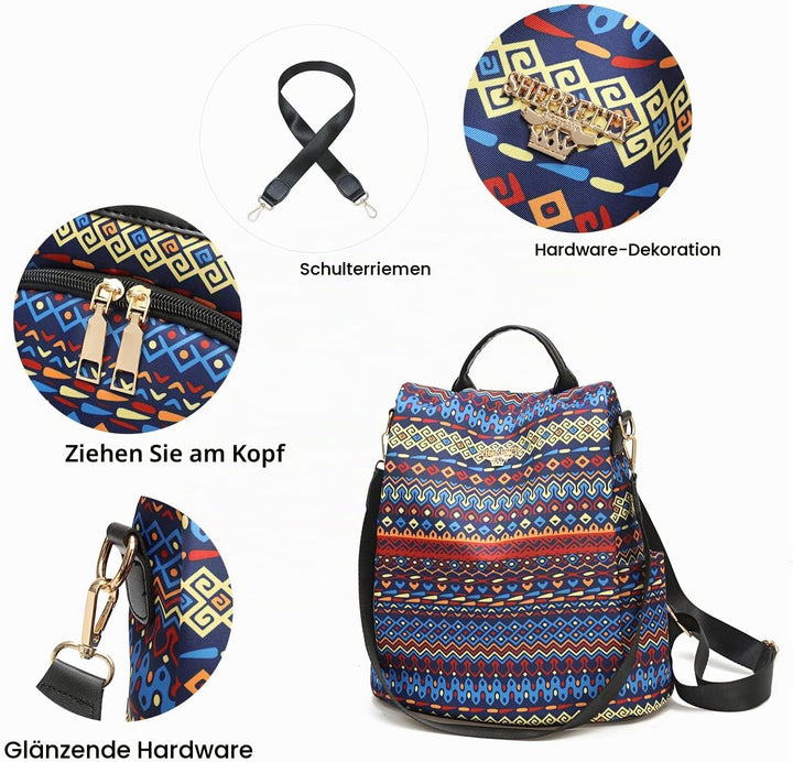 Damen Rucksack Anti Diebstahl Umhängetasche Multifunktions Schultaschen 8864-m266-c, 8864-m266-c