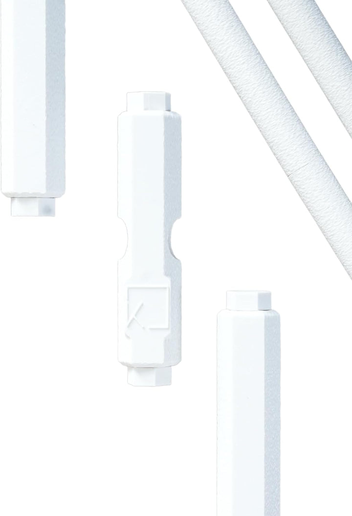 Treppenschutzgitter ohne Bohren, Kindersicherung & Haustierschutz für offene Treppenstufen, Weiss (1