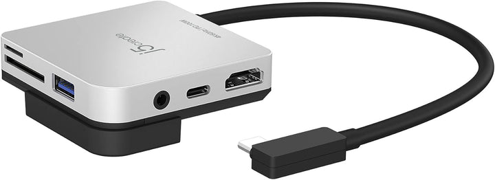 j5create USB C Hub- 6-in-1 Reise-Dockingstation mit HDMI 4K@60Hz, USB C 100W PD-Ladegerät und USB A