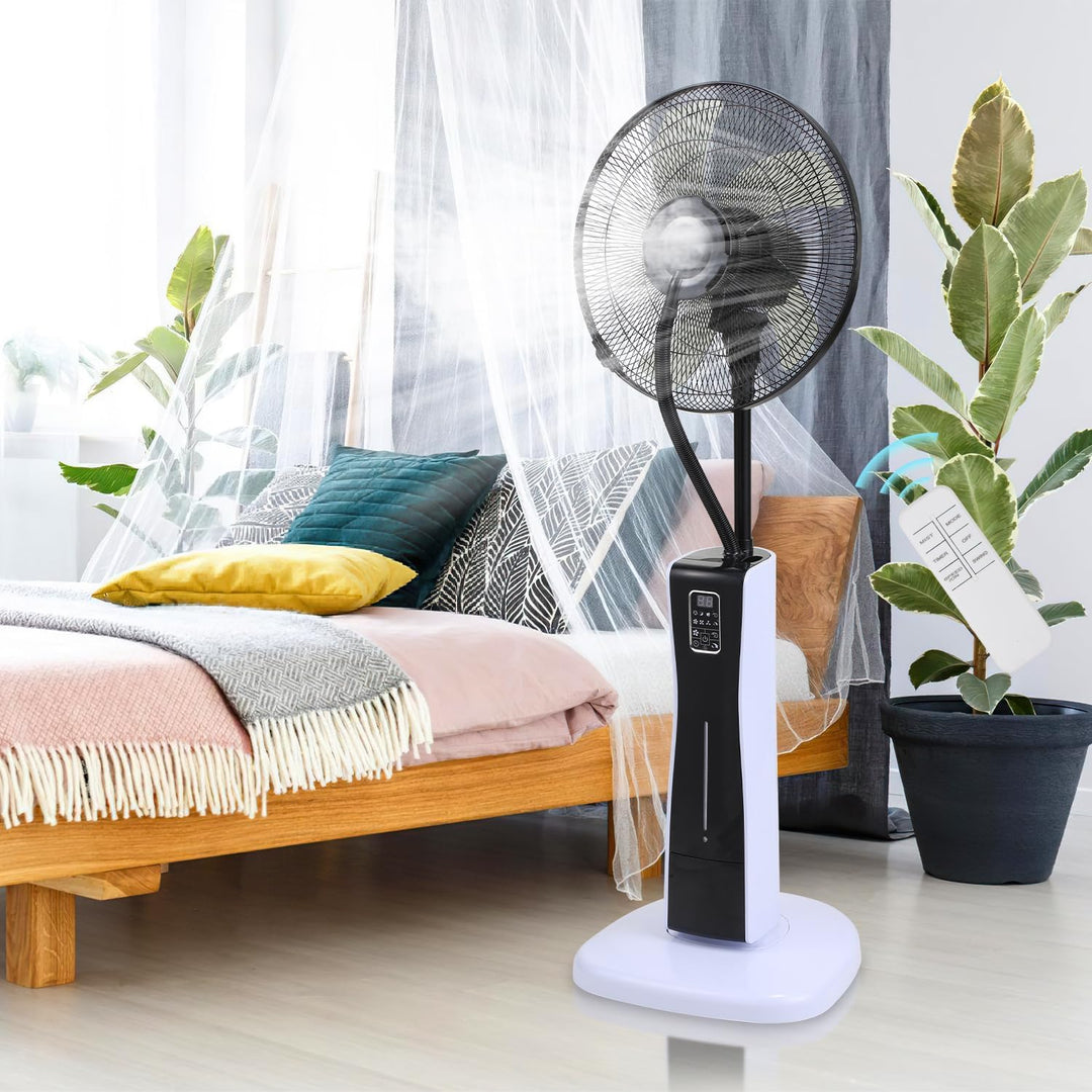 Daromigo Standventilator, 2L Standventilator mit Sprühnebel, ventilator mit Wasserkühlung, Sprühnebe