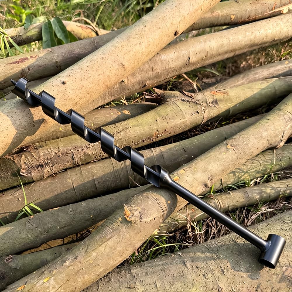 Handbohrer Holz, 5 Stück Holzbohrer Manuell Bushcraft Schwerlast Stahl Scotch Eye Schlangenbohrer, B