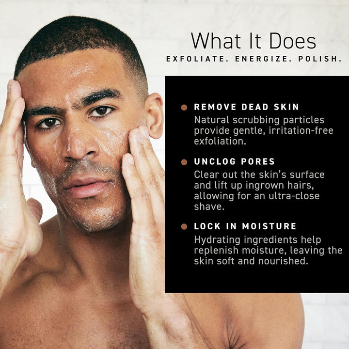 Brickell Men‘s Renewing Face Scrub - Natürliches und organisches Gesichtspeeling für Männer - Porent