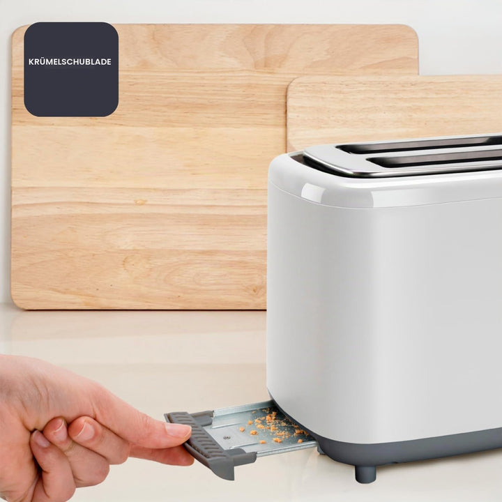 Black + Decker BXTOA820E - Toaster 820W. 2 breite Toastschlitze. 7 Röstgradstufen. Herausnehmbare Sa