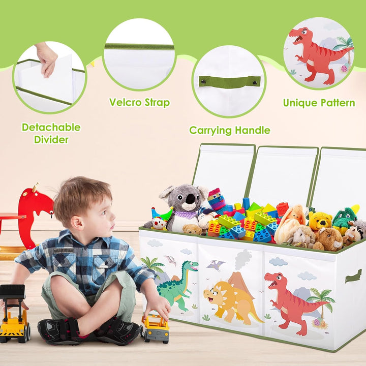 Extra Gross Aufbewahrungsbox, Faltbare Spielzeugkiste mit Deckel&Griff, Oxford spielzeug aufbewahrun