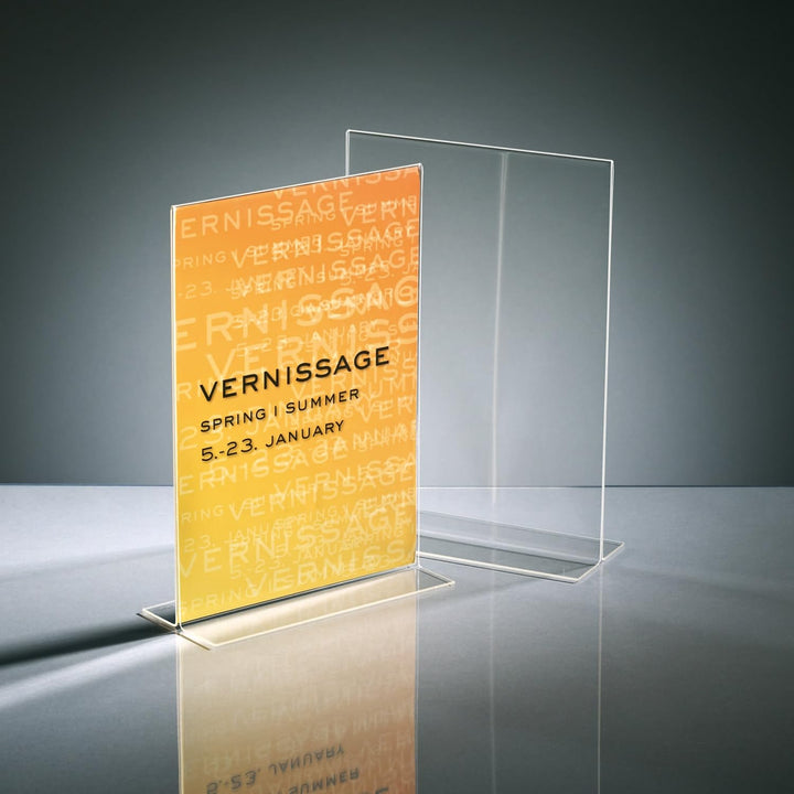 SIGEL TA220 Tischaufsteller gerade, für A4, 10 Stück, glasklar Acryl, garantiert UV-beständig 10 Stü