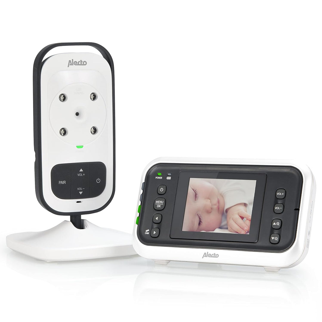 Alecto DVM75 Babyphone mit Kamera - Baby Monitor mit Nachtzicht - Indoor Babyfon mit Alarm und 2,4 Z