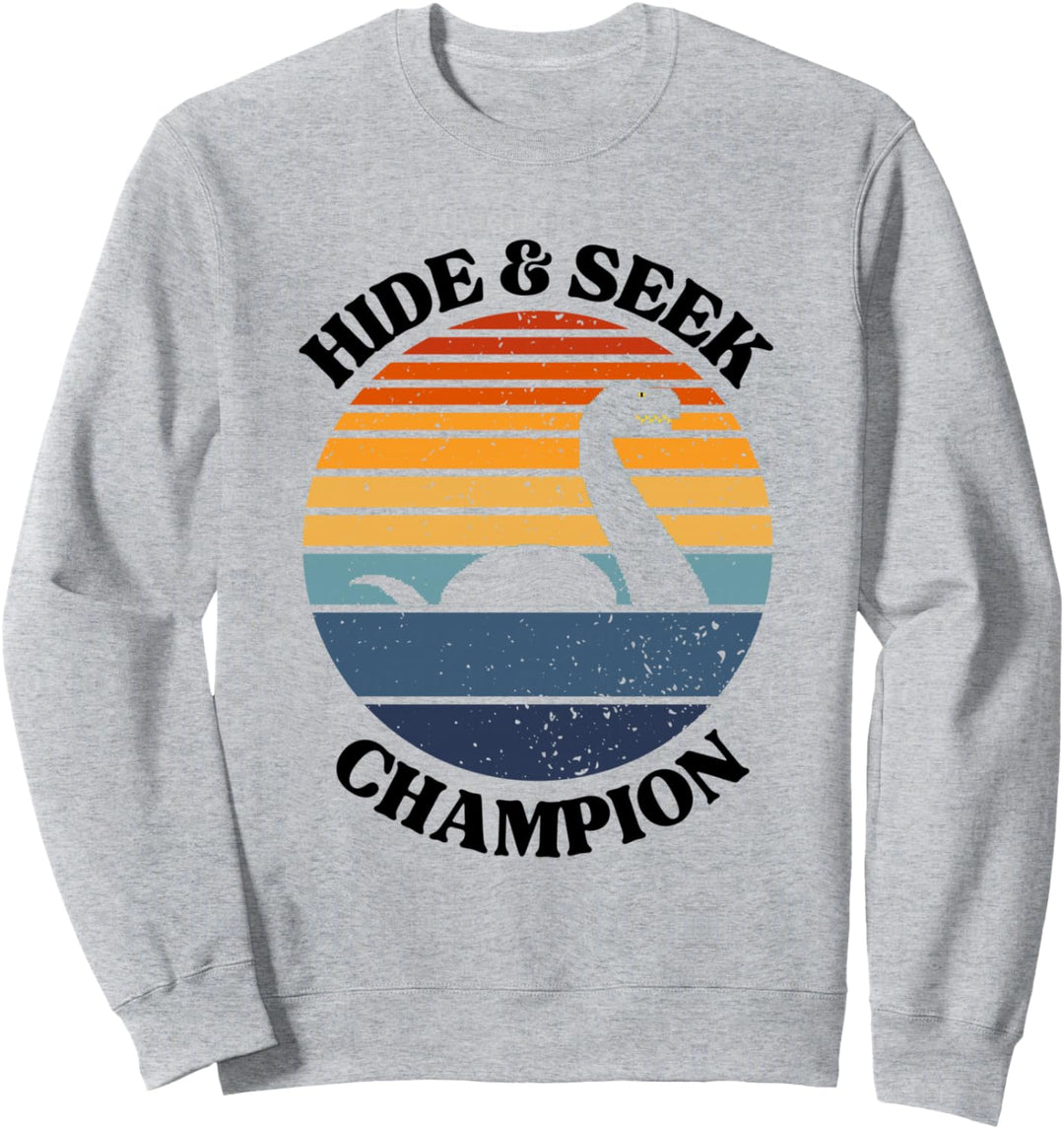 Loch Ness Monster Vintage Sunset — Versteckspiel Sweatshirt