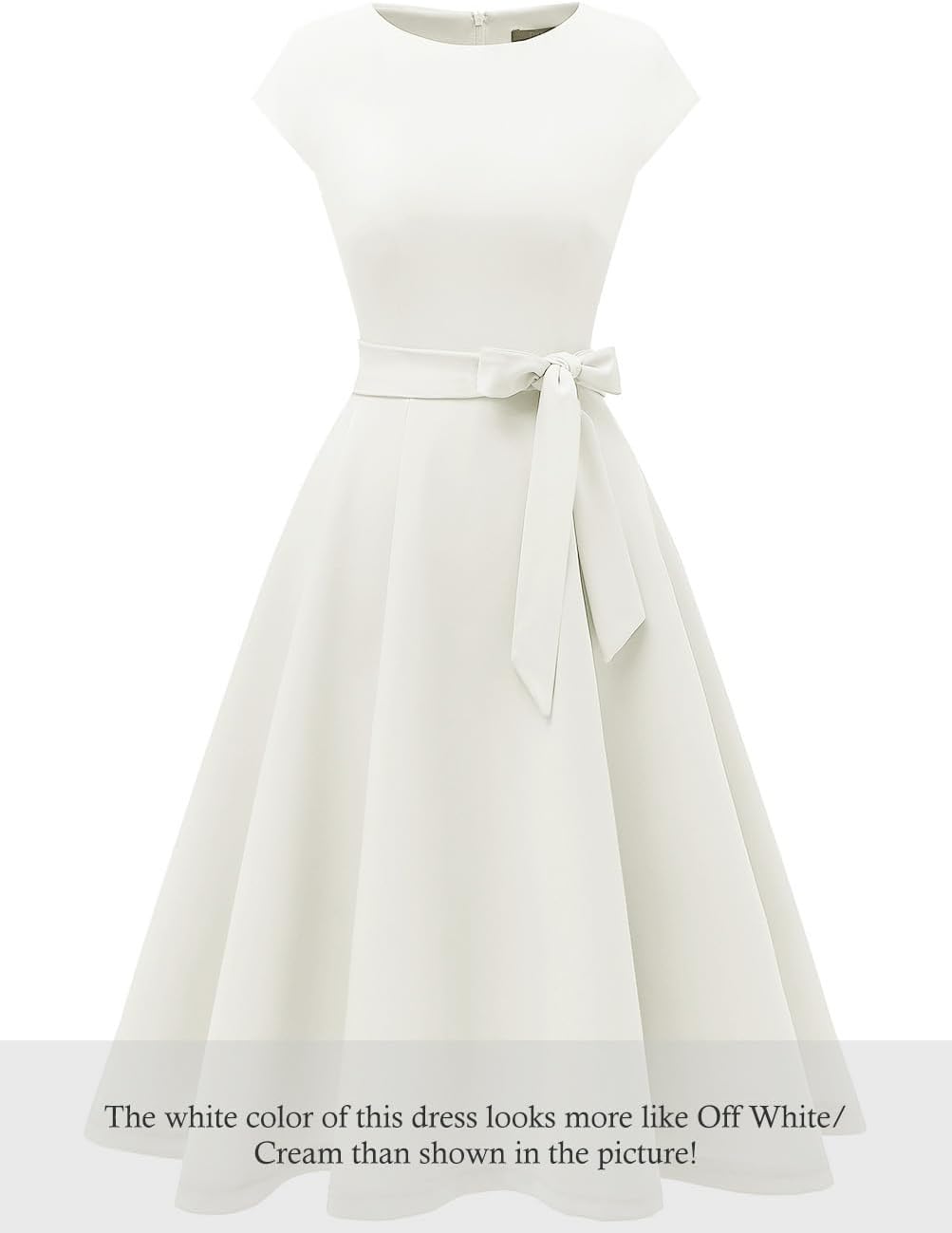 DRESSTELLS Cocktailkleid Damen Festliche Kleider 1950er Knielang Rockabilly Hochzeitkleid Swing Part