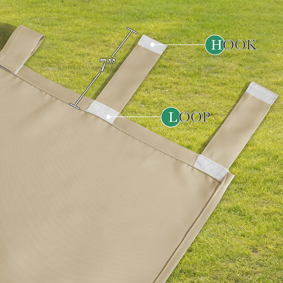 StangH 2 Paneele Outdoorvorhänge für Terrassenabstand, dicke Sonneneinstrahlung, blockierende Verdun