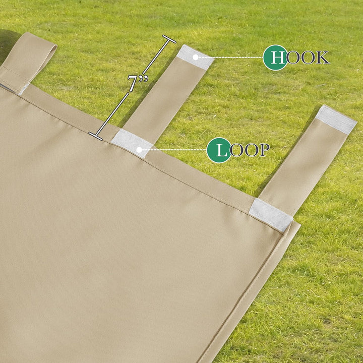 StangH 2 Paneele Outdoorvorhänge für Terrassenabstand, dicke Sonneneinstrahlung, blockierende Verdun