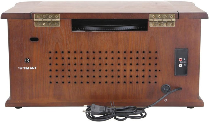 Nostalgie Holz Musikanlage | Kompaktanlage | Plattenspieler | Bluetooth | Retro Stereoanlage | CD MP
