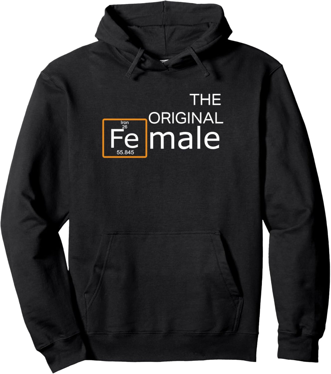 Lustiges Periodentisch Geschenk FE Männlich in Elementen Pullover Hoodie