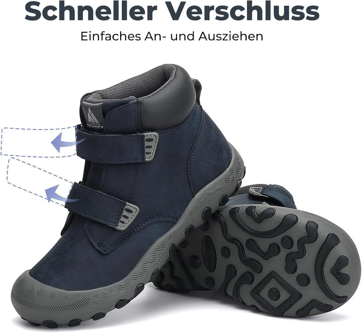 Mishansha Kinder Wanderschuhe Trekking Wanderstiefel Outdoor Trekkingschuhe 31 EU Blau, 31 EU Blau