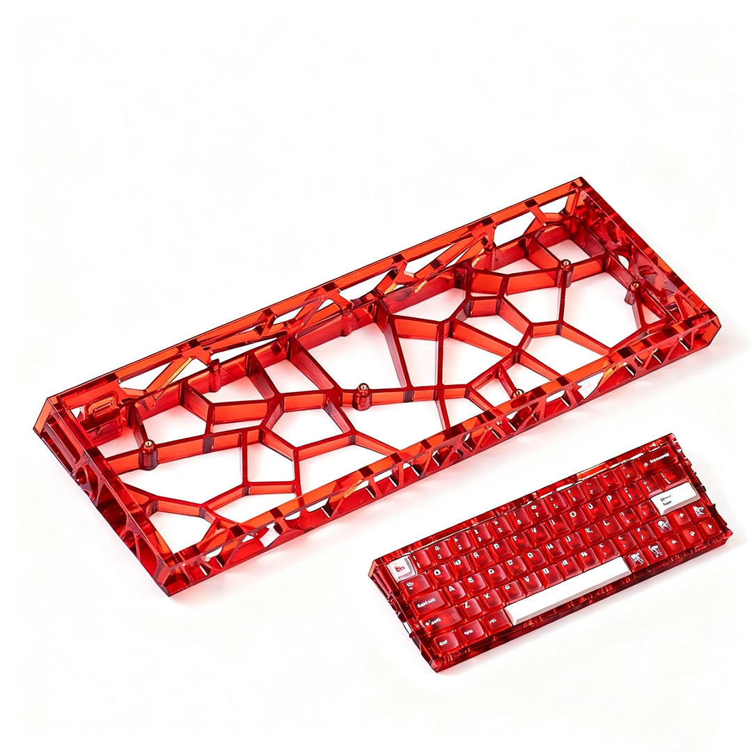Sumgsn Mechanische Tastatur Gehäuse Transparentes Tastaturgehäuse Kompatibel mit Wooting60/HM66/Mad6