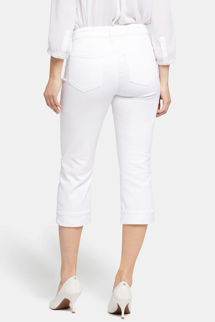 NYDJ Damen Marilyn Crop with Cuff Jeans, Optic White